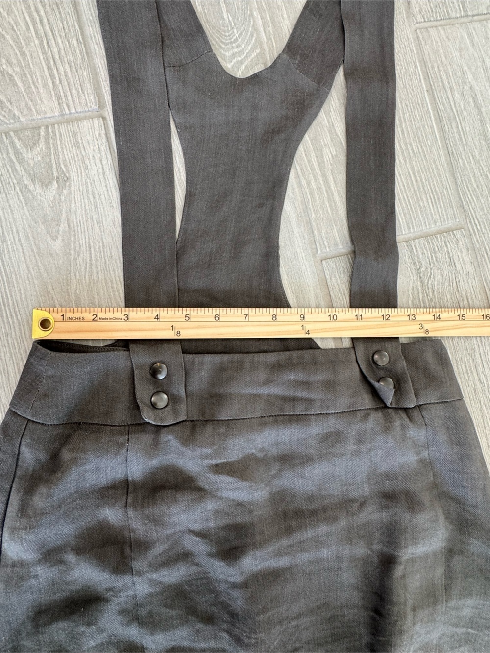 SARAH PACINI Gray Pinafore Bubble Hem Sculptural Avant-Garde Lagenlook GUC - Picture 8 of 9